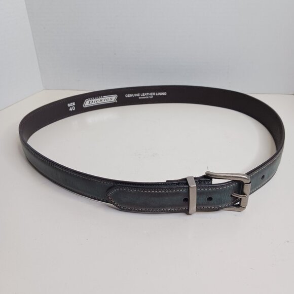 Dickies Genuine Leather Belt Casual Blue Distressed size 40/100 - Picture 1 of 8